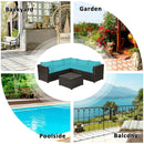6 Pieces Patio Furniture Sofa Set with Cushions for Outdoor by LJGDeals