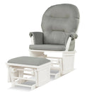 Wood Baby Glider and Ottoman Cushion Set with Padded Armrests for Nursing by DirectDeals