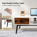 Rectangular Wooden Coffee Table with Drawer and Open Storage Shelf by LJGDeals