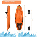6 Feet Youth Kids Kayak with Bonus Paddle and Folding Backrest for Kid Over 5 by LJGDeals