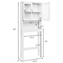 Over the Toilet Storage Cabinet Bathroom Space Saver with Tempered Glass Door by LJGDeals