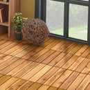 27 Pieces Acacia Wood Interlocking Patio Deck Tile by LJGDeals