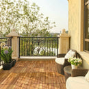 27 Pieces Acacia Wood Interlocking Patio Deck Tile by LJGDeals