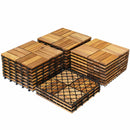 27 Pieces 12 x 12 Inch Acacia Wood Interlocking Patio Deck Tile by LJGDeals