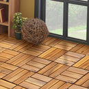 27 Pieces 12 x 12 Inch Acacia Wood Interlocking Patio Deck Tile by LJGDeals