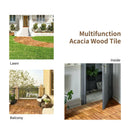 27 Pieces Acacia Wood Interlocking Patio Deck Tile by LJGDeals