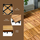 27 Pieces Acacia Wood Interlocking Patio Deck Tile by LJGDeals