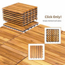 27 Pieces Acacia Wood Interlocking Patio Deck Tile by LJGDeals