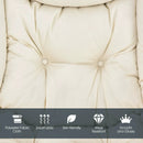 Modern Polyester Fabric Lazy Chair with Steel Frame and Side Pocket by LJGDeals
