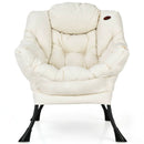 Modern Polyester Fabric Lazy Chair with Steel Frame and Side Pocket by LJGDeals