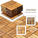 27 Pieces 12 x 12 Inch Acacia Wood Interlocking Patio Deck Tile by LJGDeals