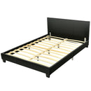 Full Upholstered Platform Bed Frame with Headboard Wood Slat by LJGDeals