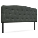 Faux Linen Headboard with Adjustable Heights-Light Gray by DirectDeals