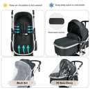 Folding Aluminum Infant Reversible Stroller with Diaper Bag by LJGDeals