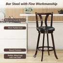 Set of 2 Swivel Bar stool 24 Inch Counter Height Leather Padded Dining Kitchen Chair by LJGDeals