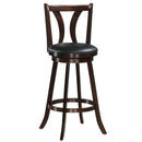 Set of 2 Swivel Bar stool 24 Inch Counter Height Leather Padded Dining Kitchen Chair by LJGDeals