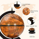 19 Inch 16th Century Nautical Map Tabletop Globe Wine Cabinet-Brown by LJGDeals