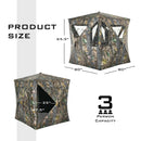 3 Person Portable Pop-Up Ground Tent with Gun Ports and Carrying Bag by LJGDeals