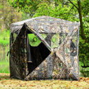 3 Person Portable Pop-Up Ground Tent with Gun Ports and Carrying Bag by LJGDeals