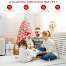 Pink Christmas Tree with Snow Flocked PVC Tips and Metal Stand by DirectDeals