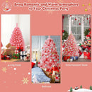 Pink Christmas Tree with Snow Flocked PVC Tips and Metal Stand by LJGDeals