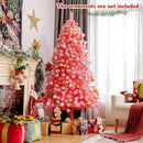 Pink Christmas Tree with Snow Flocked PVC Tips and Metal Stand by LJGDeals