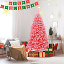 Pink Christmas Tree with Snow Flocked PVC Tips and Metal Stand by LJGDeals