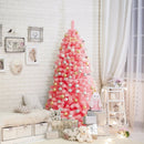 Pink Christmas Tree with Snow Flocked PVC Tips and Metal Stand by LJGDeals