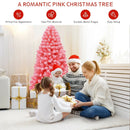 Pink Christmas Tree with Snow Flocked PVC Tips and Metal Stand by LJGDeals