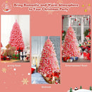 Pink Christmas Tree with Snow Flocked PVC Tips and Metal Stand by LJGDeals
