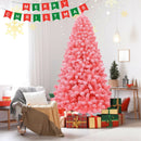 Pink Christmas Tree with Snow Flocked PVC Tips and Metal Stand by LJGDeals