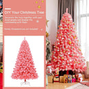 Pink Christmas Tree with Snow Flocked PVC Tips and Metal Stand by LJGDeals
