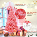 Pink Christmas Tree with Snow Flocked PVC Tips and Metal Stand by DirectDeals