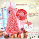 Pink Christmas Tree with Snow Flocked PVC Tips and Metal Stand by LJGDeals