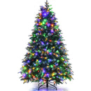 Pre-Lit Snowy Christmas Hinged Tree with Multi-Color Lights by LJGDeals
