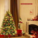 Pre-Lit Snowy Christmas Hinged Tree with Multi-Color Lights by LJGDeals