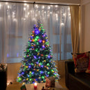 Pre-Lit Snowy Christmas Hinged Tree with Multi-Color Lights by DirectDeals