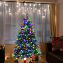 Pre-Lit Snowy Christmas Hinged Tree with Multi-Color Lights by LJGDeals