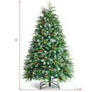Pre-Lit Snowy Christmas Hinged Tree with Multi-Color Lights by LJGDeals