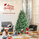 Pre-Lit Snowy Christmas Hinged Tree with Multi-Color Lights by LJGDeals