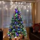 Pre-Lit Snowy Christmas Hinged Tree with Multi-Color Lights by LJGDeals