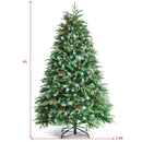 Pre-Lit Snowy Christmas Hinged Tree with Multi-Color Lights by DirectDeals