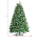 Pre-Lit Snowy Christmas Hinged Tree with Multi-Color Lights by LJGDeals