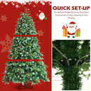 Pre-Lit Snowy Christmas Hinged Tree with Multi-Color Lights by LJGDeals