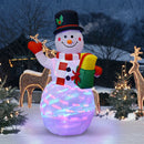 5 Feet Tall Snowman Inflatable Blow up Inflatable with Built-in Colorful LED Lights by LJGDeals