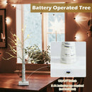 2 Feet Pre-lit White Twig Birch Tree Battery Powered for Christmas Holiday by LJGDeals