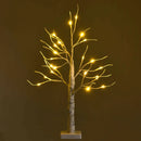 2 Feet Pre-lit White Twig Birch Tree Battery Powered for Christmas Holiday by LJGDeals