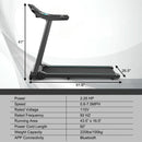 2.25HP Electric Running Machine Treadmill with Speaker and APP Control by LJGDeals