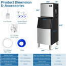 353lbs/24H Commercial Ice Maker with 198lbs Bin by LJGDeals