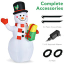 5 Feet Tall Snowman Inflatable Blow up Inflatable with Built-in Colorful LED Lights by LJGDeals